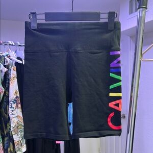 Calvin Klein Black and Red Bike Shorts with Sleek Design